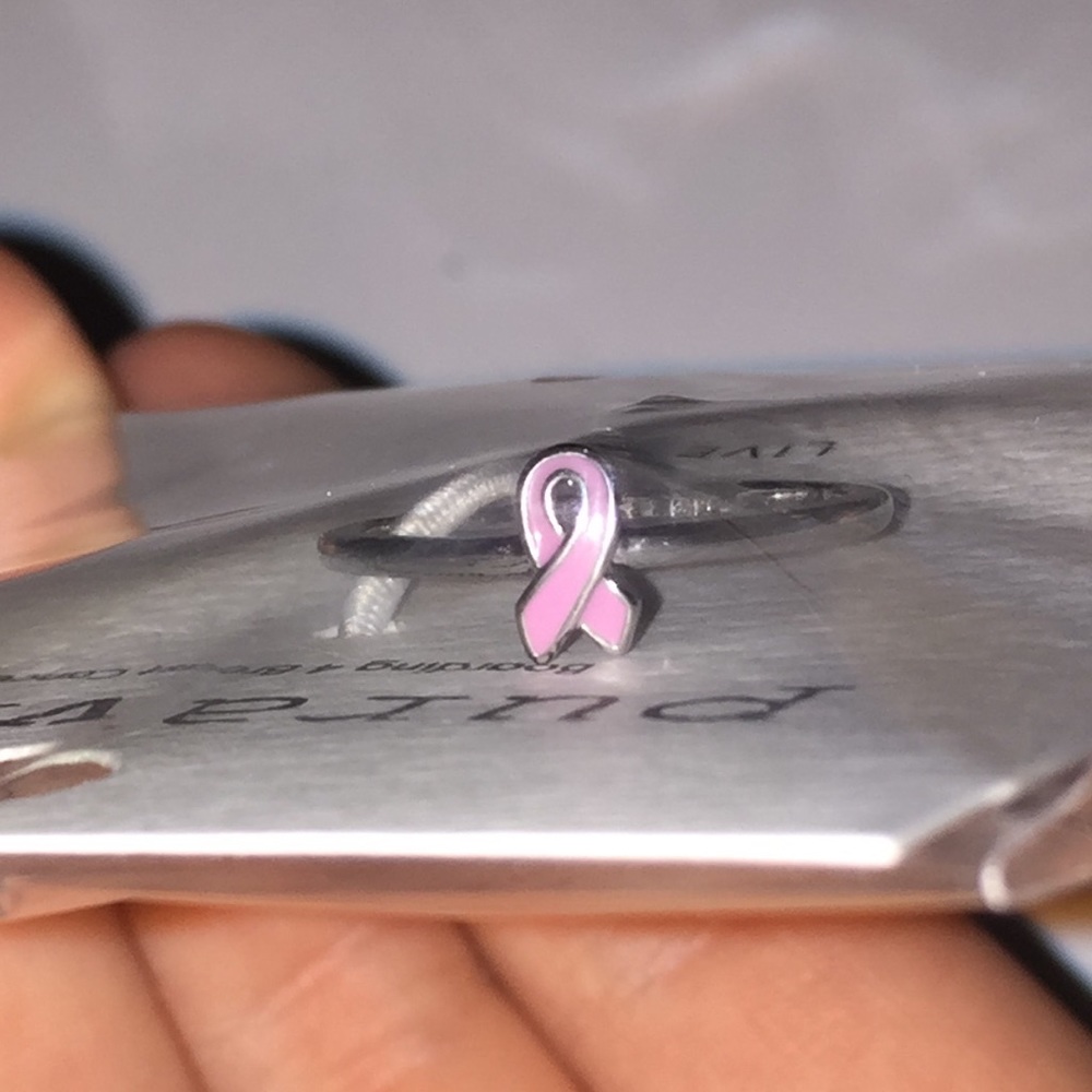 Breast Cancer Ribbon Pura Vida Ring - Picture 2 of 2